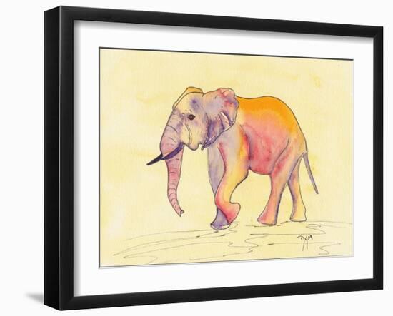 Rainbow Elephant-Beverly Dyer-Framed Art Print