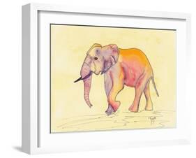 Rainbow Elephant-Beverly Dyer-Framed Art Print