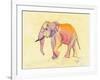 Rainbow Elephant-Beverly Dyer-Framed Art Print