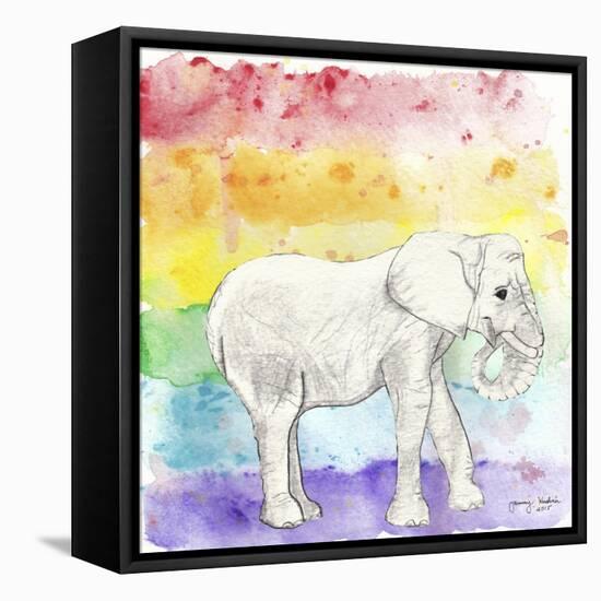 Rainbow Elephant-Tammy Kushnir-Framed Stretched Canvas