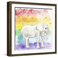 Rainbow Elephant-Tammy Kushnir-Framed Giclee Print