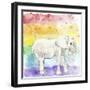 Rainbow Elephant-Tammy Kushnir-Framed Giclee Print