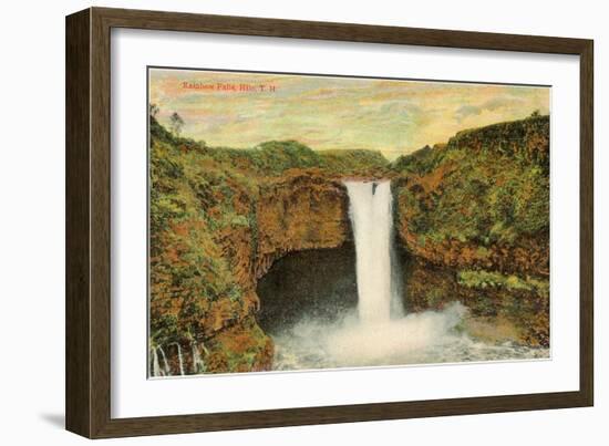 Rainbow Falls, Hilo, Hawaii-null-Framed Art Print