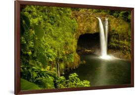 Rainbow Falls in Wailuku State Park on the edge of Hilo, Hawaii, USA-Jerry Ginsberg-Framed Photographic Print