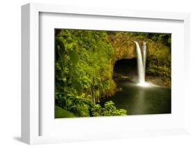 Rainbow Falls in Wailuku State Park on the edge of Hilo, Hawaii, USA-Jerry Ginsberg-Framed Photographic Print