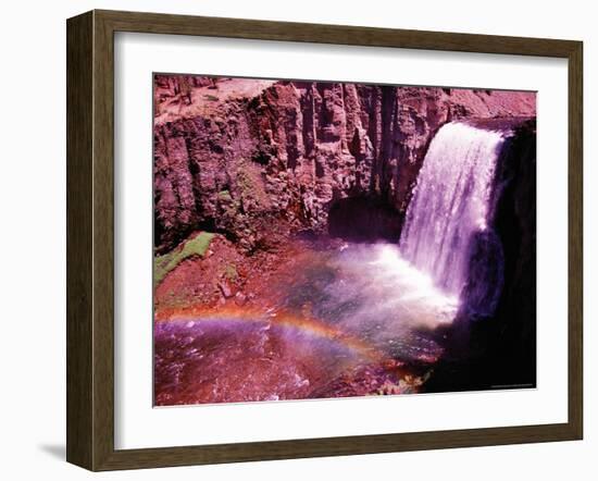 Rainbow Falls with Rainbow, Devil's Postpile National Monument, California, USA-Jerry Ginsberg-Framed Photographic Print