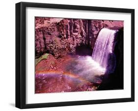 Rainbow Falls with Rainbow, Devil's Postpile National Monument, California, USA-Jerry Ginsberg-Framed Photographic Print