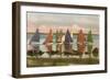 Rainbow Fleet, Nantucket, Massachusetts-null-Framed Art Print