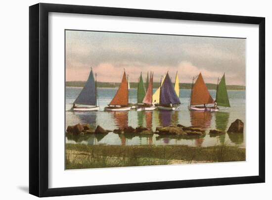 Rainbow Fleet, Nantucket, Massachusetts-null-Framed Art Print