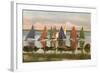 Rainbow Fleet, Nantucket, Massachusetts-null-Framed Art Print