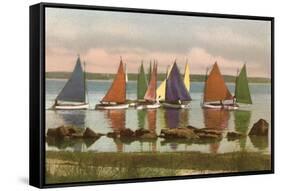 Rainbow Fleet, Nantucket, Massachusetts-null-Framed Stretched Canvas