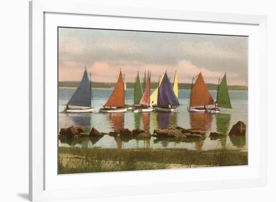 Rainbow Fleet, Nantucket, Massachusetts-null-Framed Premium Giclee Print