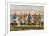 Rainbow Fleet, Nantucket, Massachusetts-null-Framed Premium Giclee Print