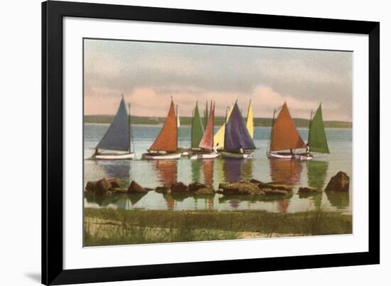 Rainbow Fleet, Nantucket, Massachusetts-null-Framed Premium Giclee Print