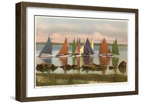 Rainbow Fleet, Nantucket, Massachusetts-null-Framed Art Print