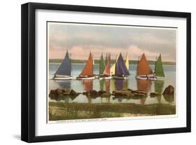 Rainbow Fleet, Nantucket, Massachusetts-null-Framed Art Print