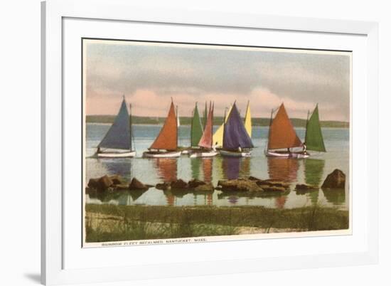 Rainbow Fleet, Nantucket, Massachusetts-null-Framed Art Print