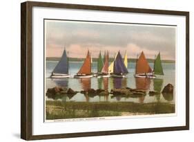 Rainbow Fleet, Nantucket, Massachusetts-null-Framed Art Print