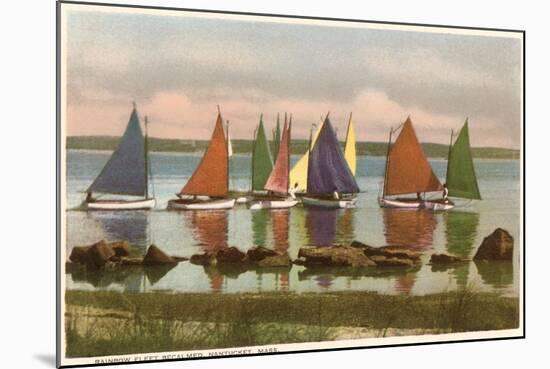 Rainbow Fleet, Nantucket, Massachusetts-null-Mounted Art Print