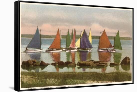 Rainbow Fleet, Nantucket, Massachusetts-null-Framed Stretched Canvas