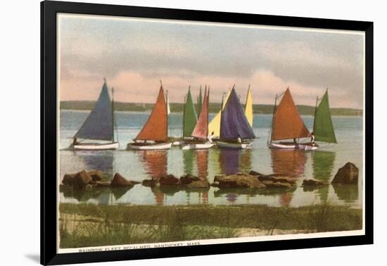 Rainbow Fleet, Nantucket, Massachusetts-null-Framed Art Print