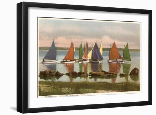 Rainbow Fleet, Nantucket, Massachusetts-null-Framed Premium Giclee Print