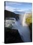 Rainbow Forms as Hvita River Pours over Gullfoss Waterfall, Arnessysla County, Iceland-Paul Souders-Stretched Canvas