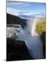 Rainbow Forms as Hvita River Pours over Gullfoss Waterfall, Arnessysla County, Iceland-Paul Souders-Mounted Photographic Print