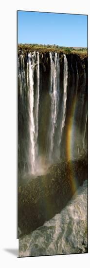 Rainbow Forms in the Water Spray in the Gorge at Victoria Falls, Zimbabwe-null-Mounted Photographic Print