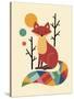 Rainbow Fox-Andy Westface-Stretched Canvas