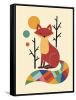 Rainbow Fox-Andy Westface-Framed Stretched Canvas