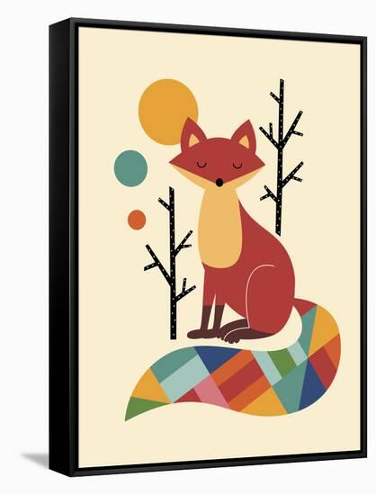 Rainbow Fox-Andy Westface-Framed Stretched Canvas