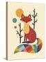 Rainbow Fox-Andy Westface-Stretched Canvas