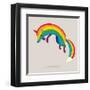 Rainbow Fox-Michael Buxton-Framed Art Print