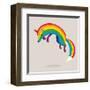 Rainbow Fox-Michael Buxton-Framed Art Print