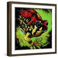 Rainbow Frog-null-Framed Art Print