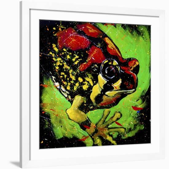 Rainbow Frog-null-Framed Art Print