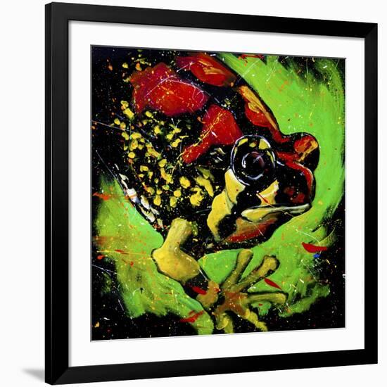 Rainbow Frog-null-Framed Art Print