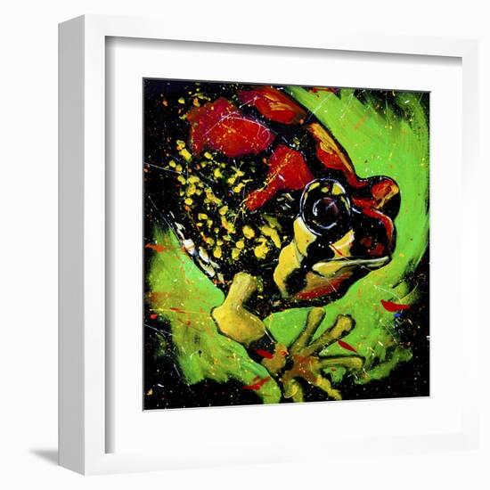 Rainbow Frog-null-Framed Art Print