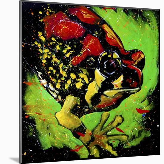 Rainbow Frog-null-Mounted Art Print