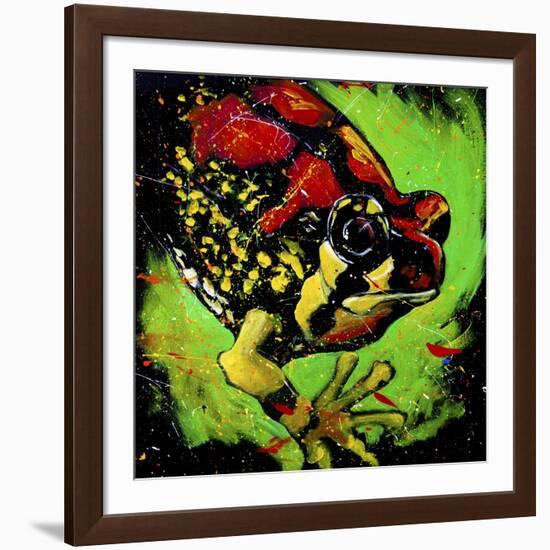 Rainbow Frog-null-Framed Art Print