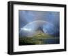 Rainbow Hangs over Grinnel Point, Glacier National Park, Montana, USA-Janis Miglavs-Framed Photographic Print