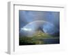 Rainbow Hangs over Grinnel Point, Glacier National Park, Montana, USA-Janis Miglavs-Framed Photographic Print