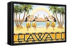 Rainbow Hawaii-Kerne Erickson-Framed Stretched Canvas