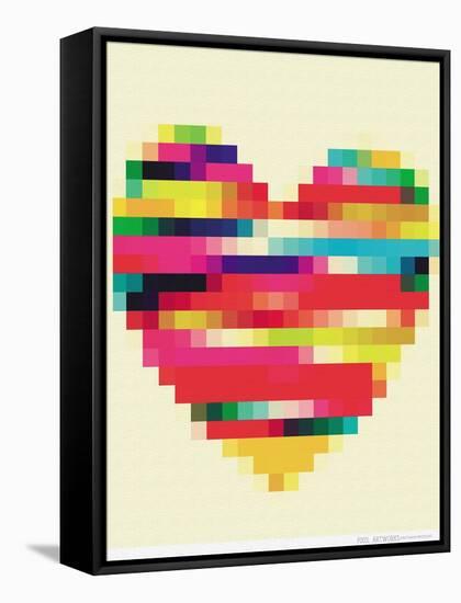 Rainbow Heart-Natasha Wescoat-Framed Stretched Canvas