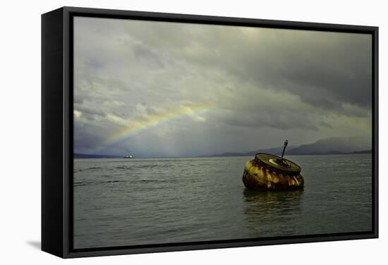 Rainbow in Alaska-Françoise Gaujour-Framed Stretched Canvas
