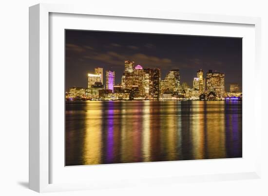 Rainbow in Boston Harbor-Michael Blanchette Photography-Framed Giclee Print