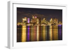 Rainbow in Boston Harbor-Michael Blanchette Photography-Framed Giclee Print