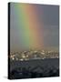 Rainbow is Seen over the Northern Gaza Strip, from the Israel-Gaza Border-null-Stretched Canvas