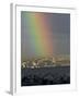 Rainbow is Seen over the Northern Gaza Strip, from the Israel-Gaza Border-null-Framed Photographic Print